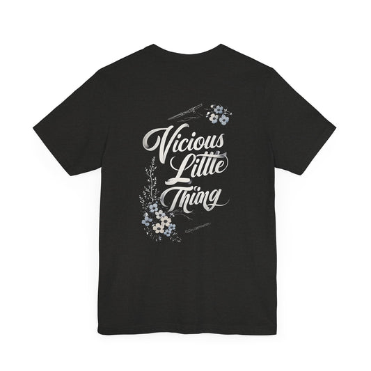 Vicious Little Thing Unisex Jersey Tee - Floral Graphic T-Shirt for Trendy Fashion Lovers