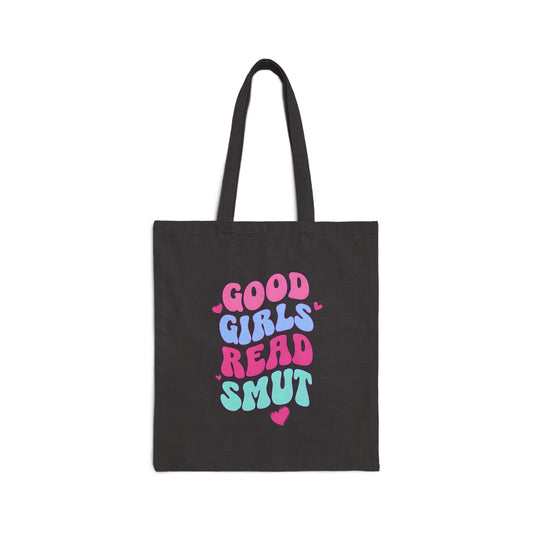 Good Girls Read Smut Cotton Canvas Tote Bag - Fun & Playful Shopping Tote